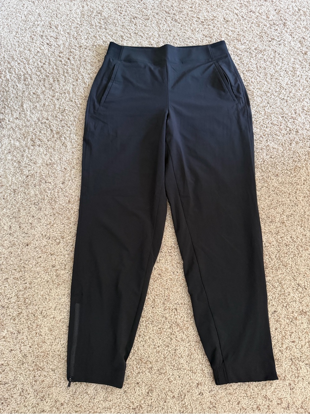 Athleta Black Tapered Track Joggers
